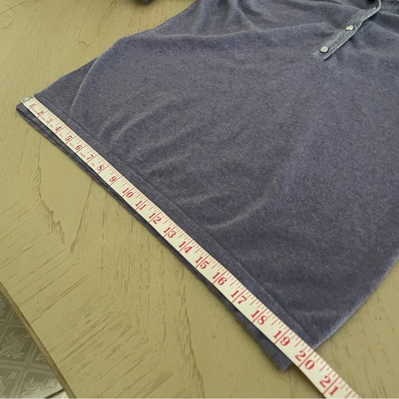 Chico’s Zenergy Snap Mock Sweater Plum Frost Heather Size 1 (M) Cotton Cashmere - Picture 11 of 11